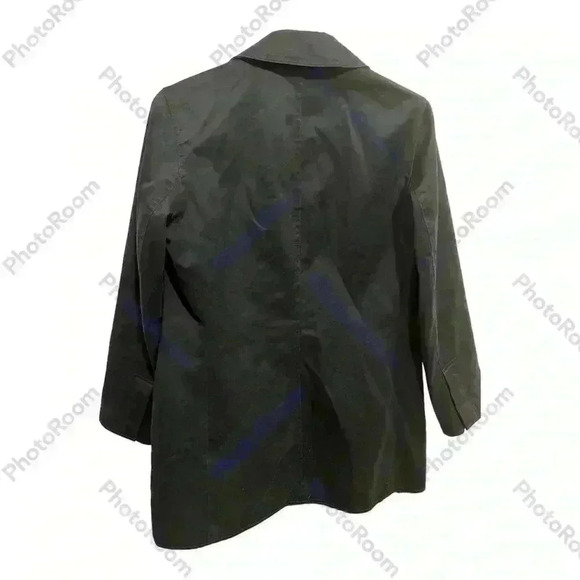 Coach Women's Black Button Down Trench Coat  Fall Cotton Classic Size XS - Picture 3 of 7